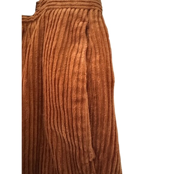 2/$30 ZARA Size 32 Rust Corduroy High Waisted Pants Waist 100% Cotton - Picture 7 of 15